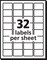 Avery Durable ID Labels, Permanent Adhesive, 1-1/4" x 1-3/4", 1,600 Labels (6576)